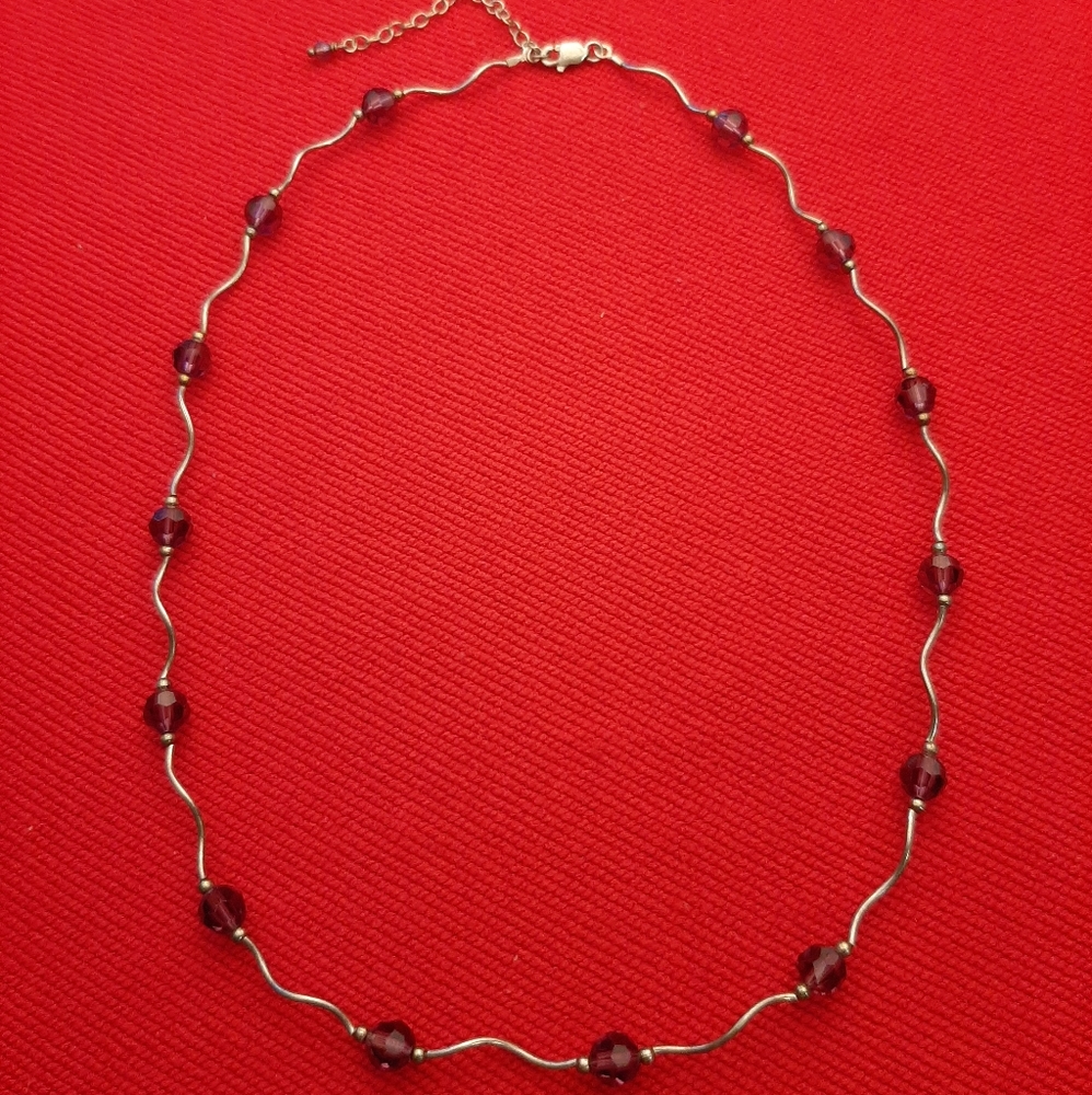 925 Sterling Silver Amethyst Necklace